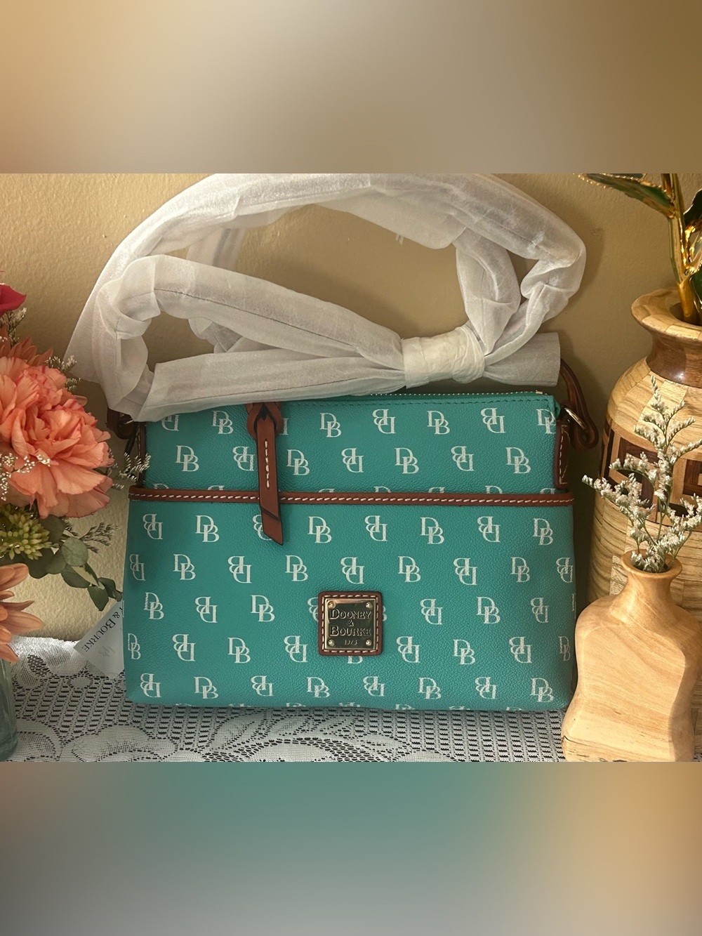Dooney & Bourke Gretta Katie Sea Foam Monogram Crossbody Bag – NWT